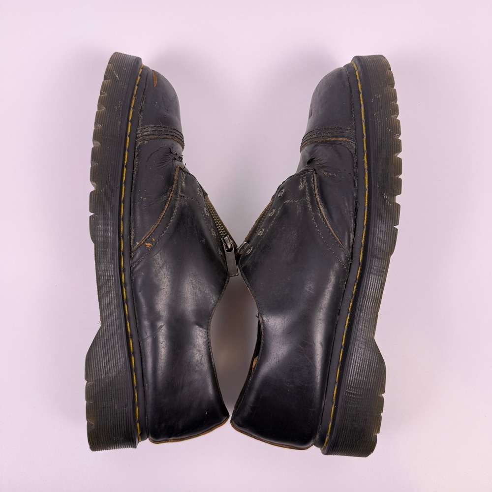 VTG Dr. Martens Front Zip Derby Shoes Mens 14 Leather Platform Lug Sole Grunge - Picture 9 of 14